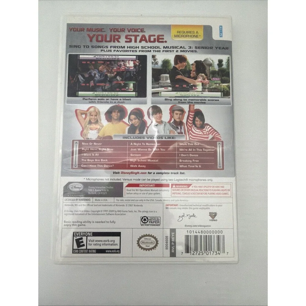 Disney Sing It: High School Musical 3 - Senior Year W/ Microphone (Nintendo Wii)
